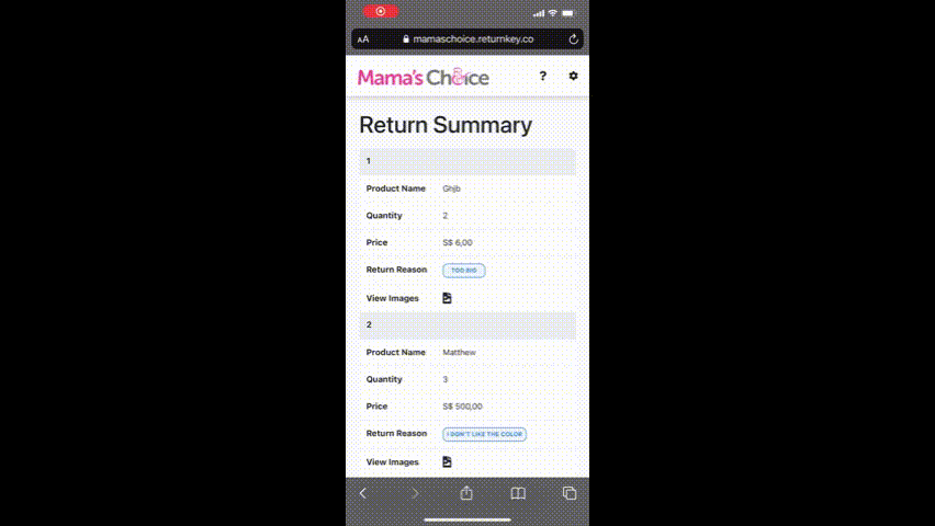 ReturnKey Demo Animation showing returns management dashboard and workflow